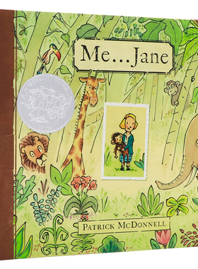 我叫简 英文原版 Me...Jane 2012凯迪克银奖绘本 精装大开全彩儿童绘本 有关梦想的书 真人真事改编 Patrick McDonnell
