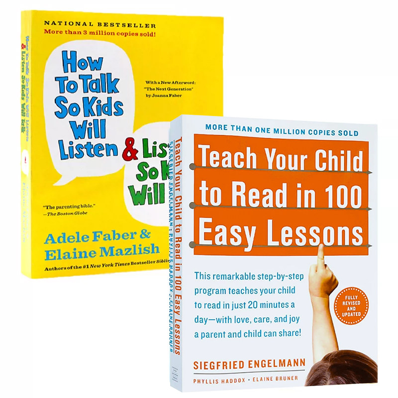 如何说孩子才会听怎么听孩子才肯说 英文原版 How to Talk and Teach Your Child to Read in 100 Easy Lessons 英语阅读教学书