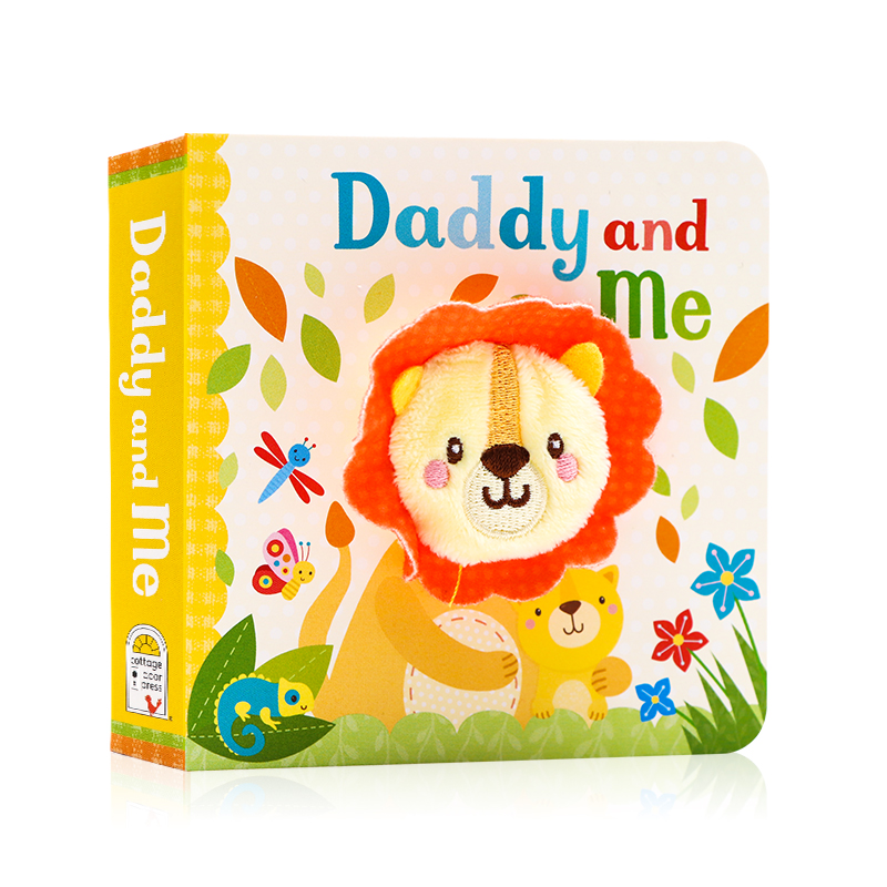 英文原版绘本 爸爸和我 趣味手指偶纸板书 Daddy and Me Finger 宝宝小手掌玩具书 洞洞书 亲子互动游戏书 启蒙早教