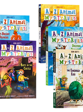 动物神秘案件系列5册 失踪的羊驼 英文原版绘本 A to Z Animal Mysteries The Absent Alpacas 儿童推理章节桥梁故事书 课外阅读
