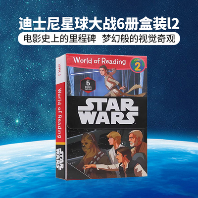 英文原版分级阅读 World of Reading Star Wars Boxed Set Level 2 星球大战6册盒装 小学生儿童英语读物图画故事书 学校推荐书单