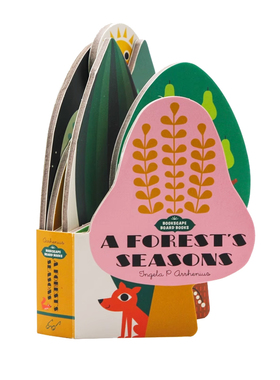 森林四季英文原版 Bookscape Board Books A Forest's Seasons 儿童英语启蒙造型纸板书亲子互动异形游戏玩具书绘本四季认知