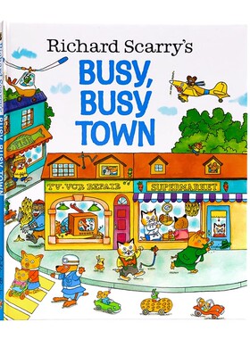 忙忙碌碌镇 英文原版绘本 Richard Scarry's Busy, Busy Town  理查德斯凯瑞金色童书系列 精装 大开本Richard Scarry