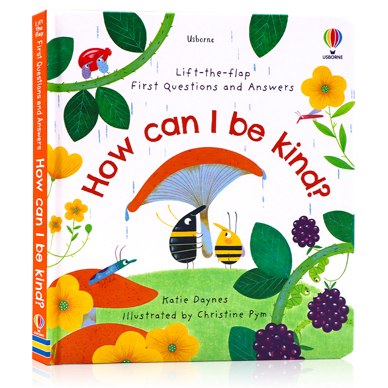 Usborne问与答纸板翻翻书如何做一个友好的人英文原版绘本First Questions and Answers How Can I Be Kind?幼儿礼貌礼仪情商培养