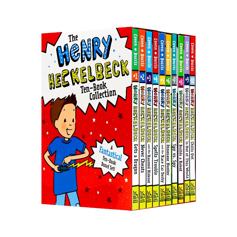 亨利 赫克尔贝克十本合集 盒装 英文原版 The Henry Heckelbeck Ten-Book 魔法冒险故事书 小学生英语启蒙阅读培养 自主阅读