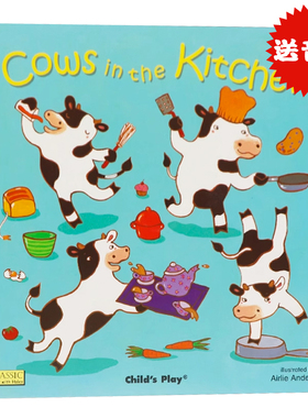 Child's Play 韵文歌谣洞洞书二辑带CD版 厨房里的奶牛 英文原版绘本 Cows in the Kitchen 廖彩杏书单吴敏兰经典儿歌童谣绘本