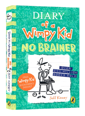 小屁孩日记18平装 英文原版 Diary of a Wimpy Kid 18 No Brainer 8-12岁青少年儿童幽默小说课外读物桥梁章节故事书 Jeff Kinney