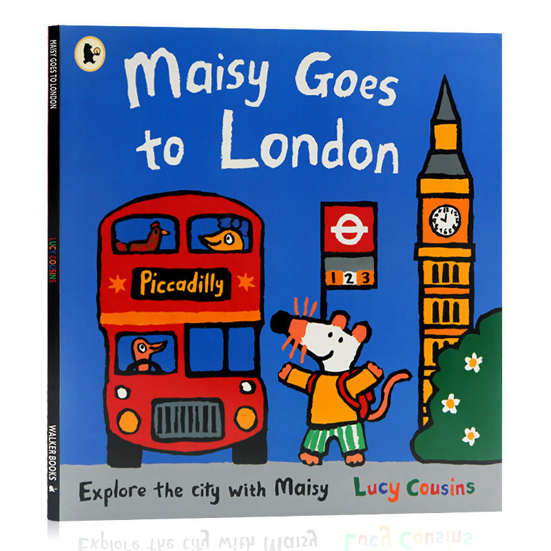 小鼠波波去伦敦 英文原版绘本 Maisy Goes to London 廖彩杏推荐书单亲子互动儿童启蒙认知英语图画书 Lucy Cousins著作 亲子共读