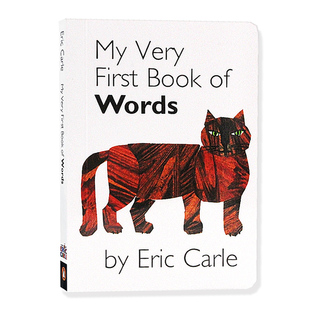 绘本 First 英文原版 Words 5岁上下翻页配对纸板撕不烂书Eric 幼儿童英语单词启蒙认知图书2 卡尔爷爷 Carle Very 单词 Book