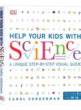 DK科学教室图解生物化学物理学习技巧英文原版 DK Help Your Kids with Science 家庭育儿科普Carol Vorderman全彩大开本