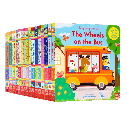 The Wheels on the Bus 轮子上的巴士 英文原版绘本 Sing Along with Me 童谣机关操作书21册 幼儿启蒙英语儿歌亲子互动纸板书