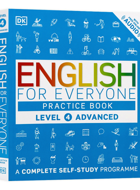 DK Level4练习册新视觉人人学英语高级教程带音频英文原版English for Everyone Level 4 Advanced Practice Book自学教材雅思托福
