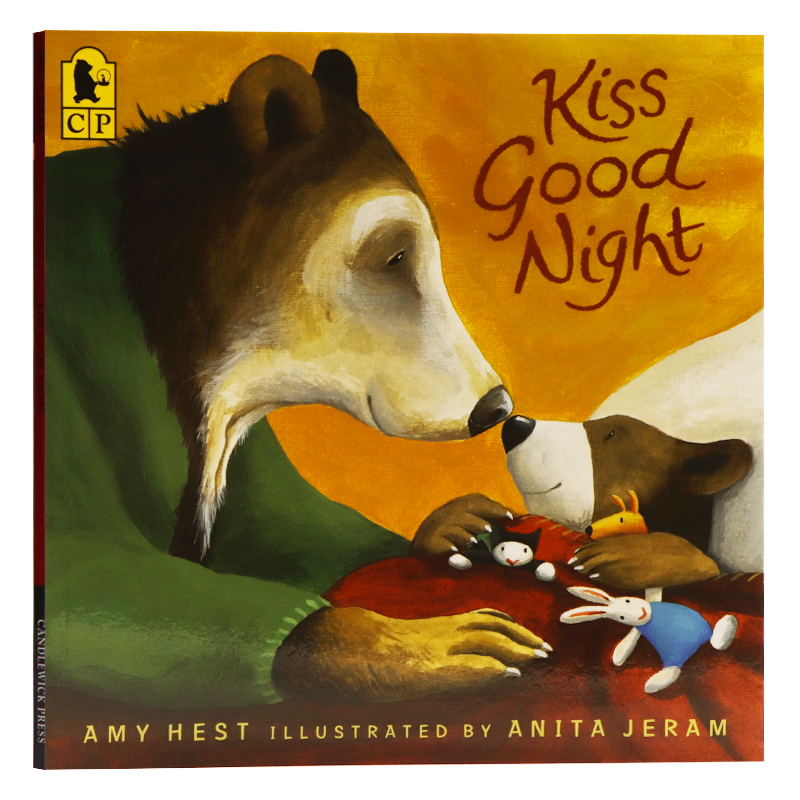 吻晚安 英文原版绘本 Kiss Good Night 儿童英语启蒙认知早教亲子图画书 作者Amy Hest 进口英语原版平装书籍
