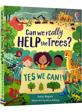 Usborne出品 我们能帮助树木吗 英文原版 Can we really help the tree? STEM故事 儿童英语科普读物 进口图书