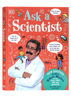 DK出品问科学家 英文原版 Ask A Scientist 儿童科普百科精装全彩插图100个现实中的问 中小学生stem科普课外阅读进口正版书籍