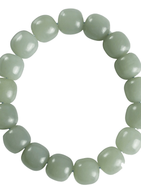 玉缘淡雅老型珠手串男女款山料