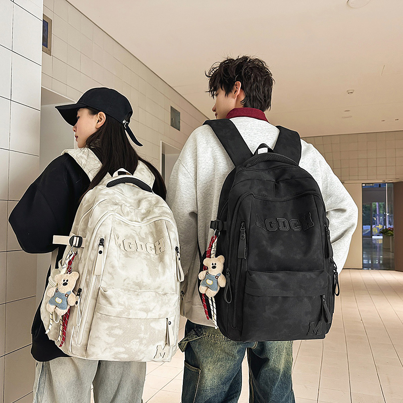 多层印花双肩包初中小学生书包