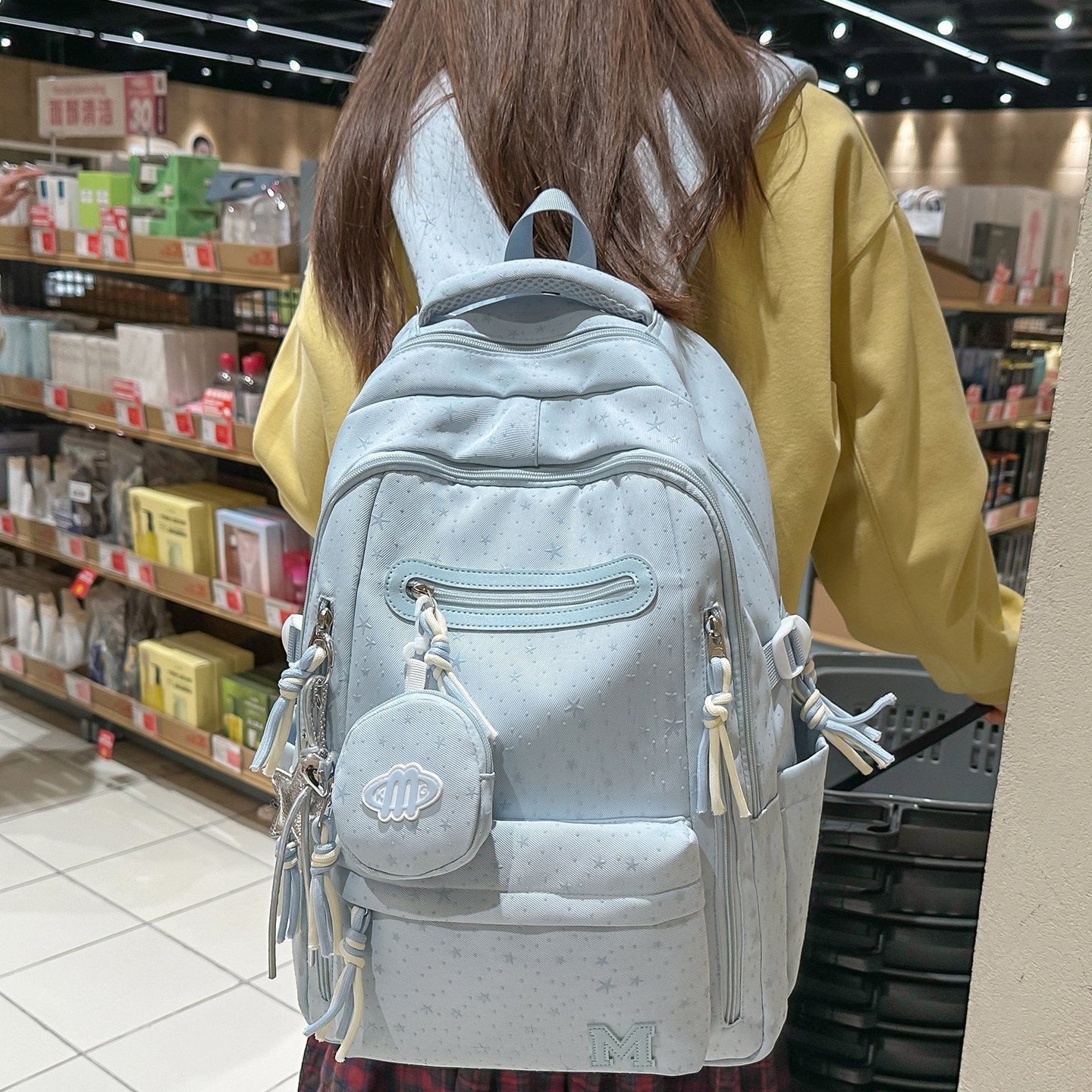 书包女初中生中学生大容量双肩包高中小学生减负护脊电脑包背包