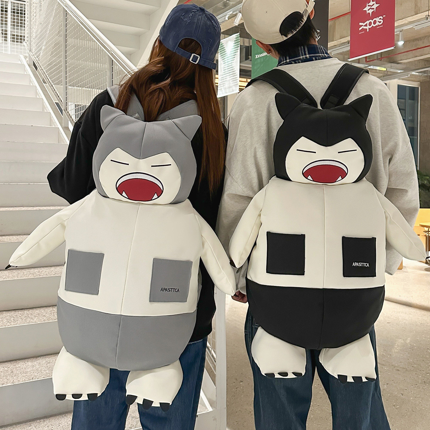 卡比兽双肩包男款小众设计感卡通骑行背包男个性创意大学生书包女,箱包皮具/热销女包/男包,双肩背包,淘宝优惠券,粉丝福利购,淘宝优惠卷