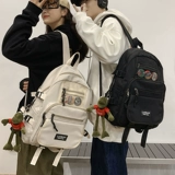 Вместительный и большой мужской тканевый модный школьный рюкзак, универсальная сумка через плечо для отдыха, в корейском стиле