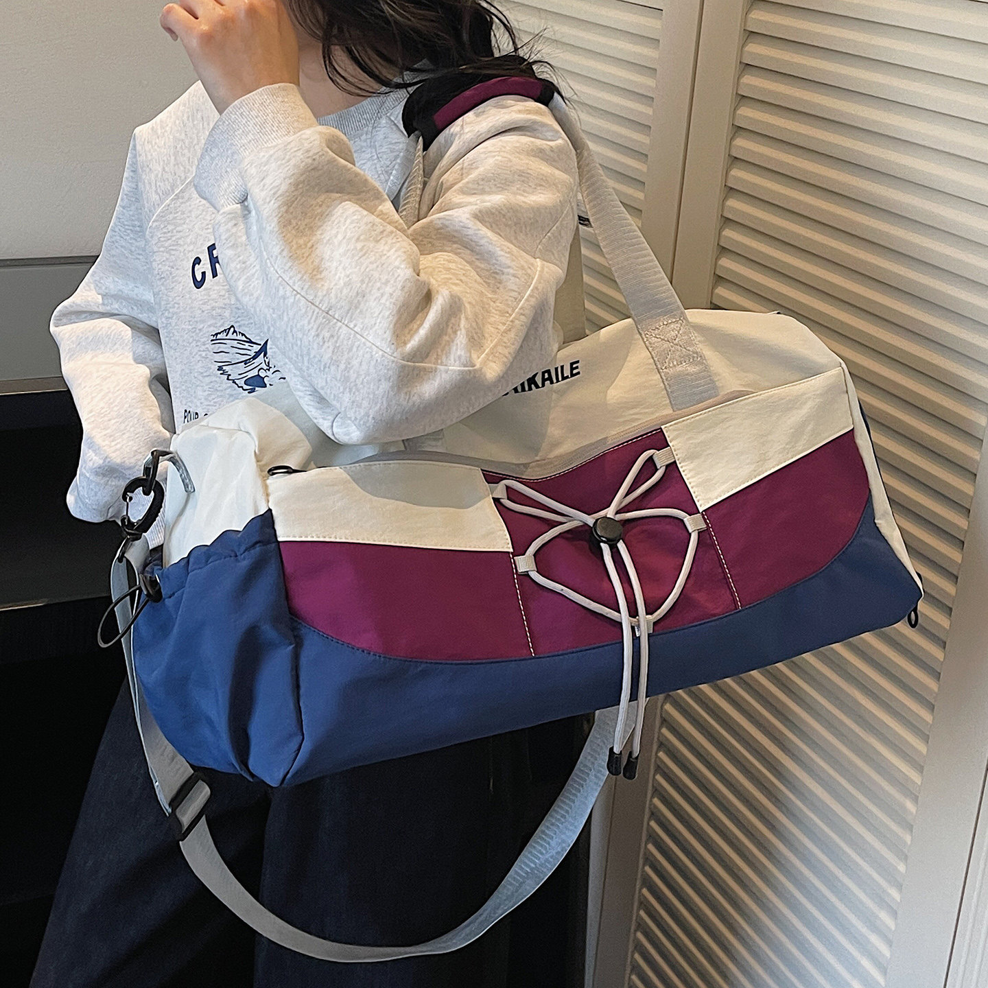 2026新款女时尚手提行李袋大容量轻便短途出差旅行包运动包健身包,箱包皮具/热销女包/男包,时尚帆布包,淘宝优惠券,粉丝福利购,淘宝优惠卷