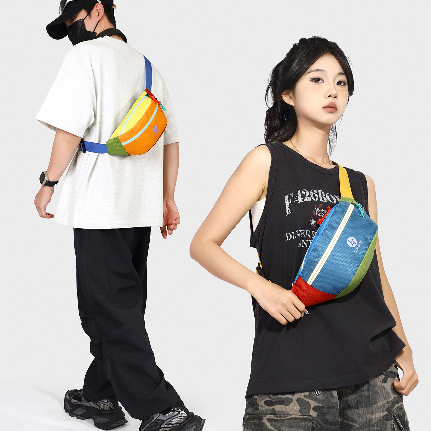 胸包男2025新款潮牌时尚百搭单肩包休闲运动斜挎包尼龙防水腰包女,箱包皮具/热销女包/男包,胸包,淘宝优惠券,粉丝福利购,淘宝优惠卷