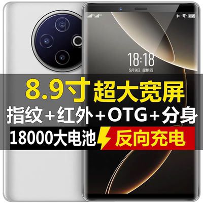 8.9寸大屏智能手机全网通5G红外遥控OTG反向充电18000毫安带电池