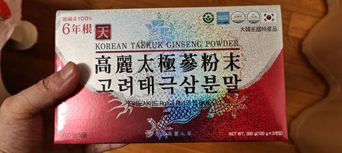韩国原装正品高丽太极人参天壹级6年人参粉300克包邮 - 封面