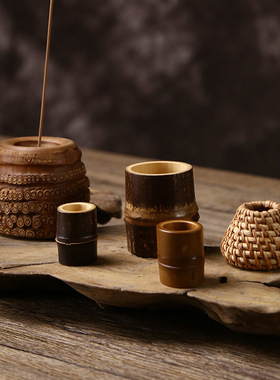 老竹盖置竹根茶壶盖托竹制茶碗盖碗盖置茶道配件浙江茶具厂家