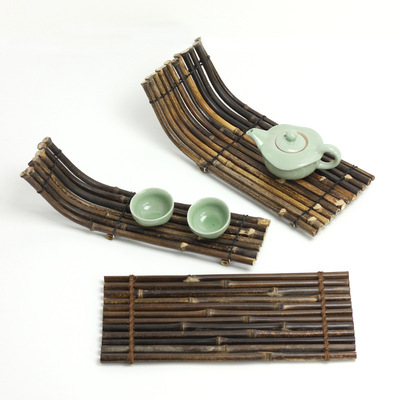 紫竹排小排杯垫烤肉垫隔热垫茶道配件壶垫竹工艺品装饰竹排手工