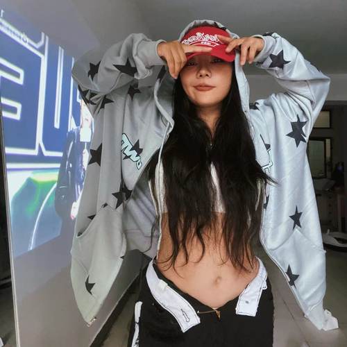 1996薄款宽松跳舞卫衣外套