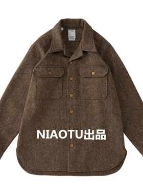 原创NIAOTU 男衬衫长袖口袋衬衣军事风上衣外套非 mdns  visvim
