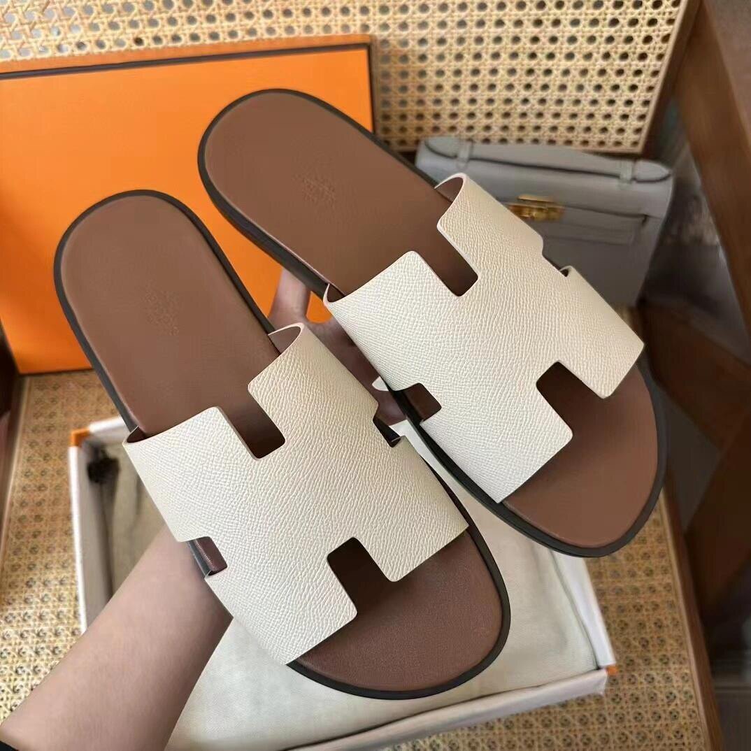 thumbnail for Men's H slippers European and American beach sandals 2025 new fashion casual wear men's one-line sandals outside
