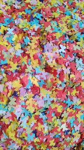 定制演唱会蝴蝶爱心五角星纸屑音乐节高空喷射彩带阻燃五彩碎纸