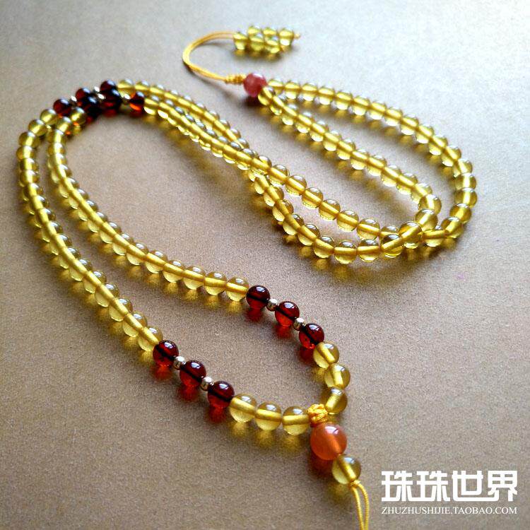 珠珠世界琥珀金珀血珀项链绳吊坠红绳平安扣挂绳挂坠绳子