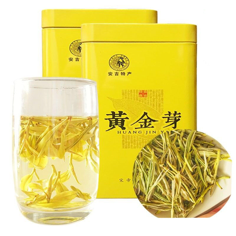 安吉明前白茶2024年新茶黄金芽茶叶250g 高山头采嫩芽黄金叶
