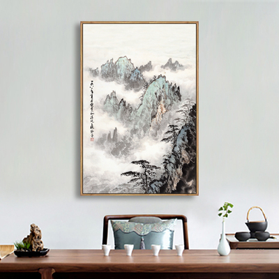 新中式风书房卧室玄关走廊装饰画
