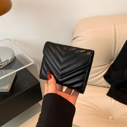 Clutch Bag Short Purse Multiple Card  Foldable Coin Pouch