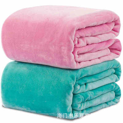 Solid blanket coral fleece blanket blanket. Plain ve 1.10KG
