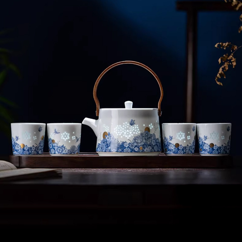 景德镇陶瓷玲珑功夫茶具套装