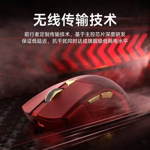 前行者GS01三模游戏办公适用中小手轻量化电竞游戏鼠标无线蓝牙