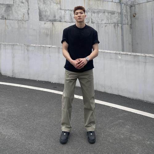 FOCABO美式简约立体休闲工装裤