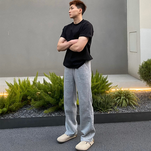 男cleanfit垂感宽松休闲百搭卫裤 FOCABO美式 显高显瘦直筒长裤