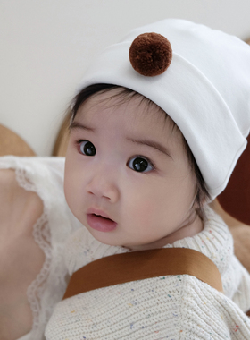 婴儿帽子可爱小狗加厚羊绒棉保暖新生儿男女宝宝护囟门套头帽秋冬