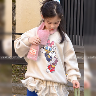 2025新款 Lemon 韩系卫衣 加绒加厚 Studio女童冬装