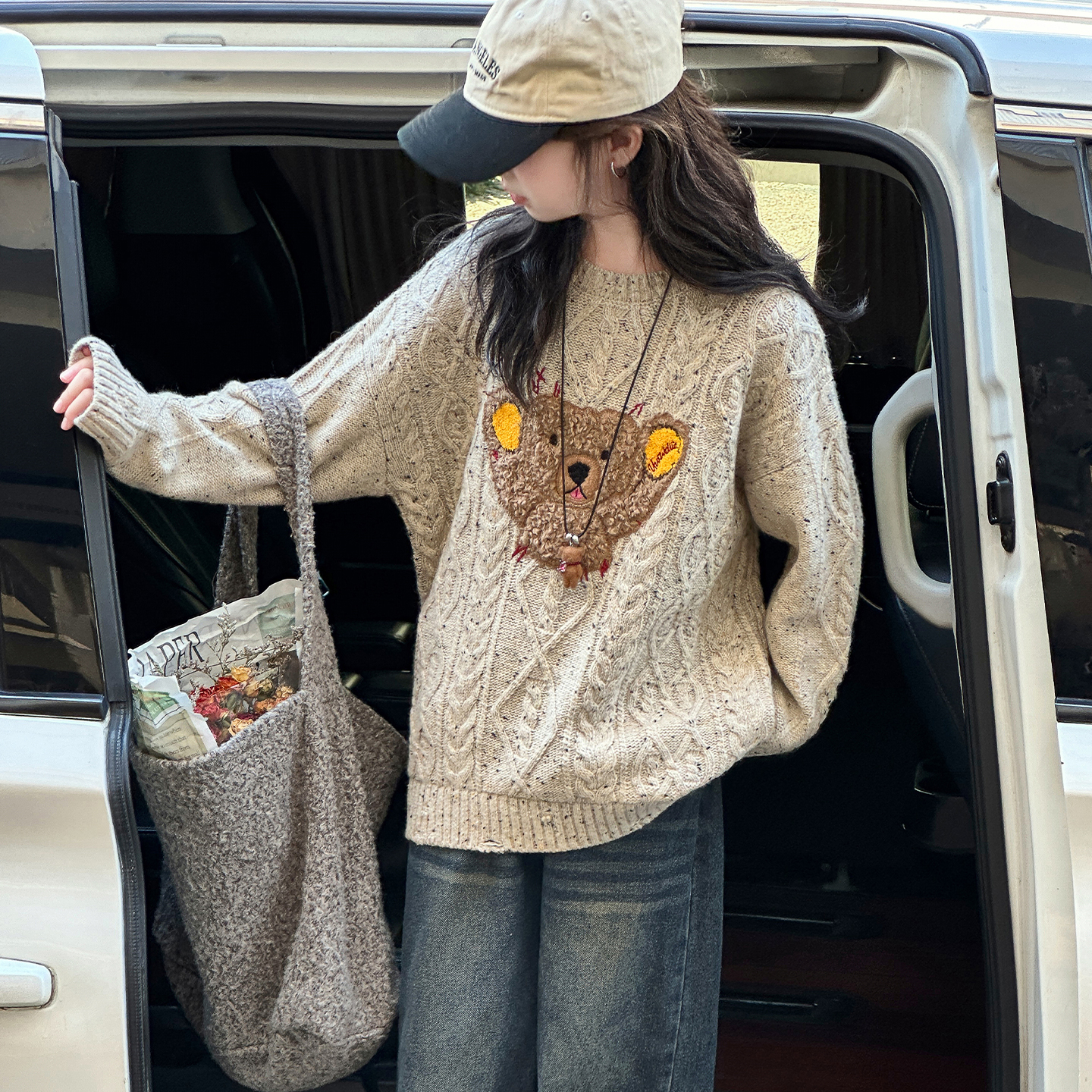 毛衣女童针织衫打底上衣服