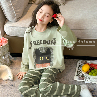 女童睡衣套装公主莫代尔家居服