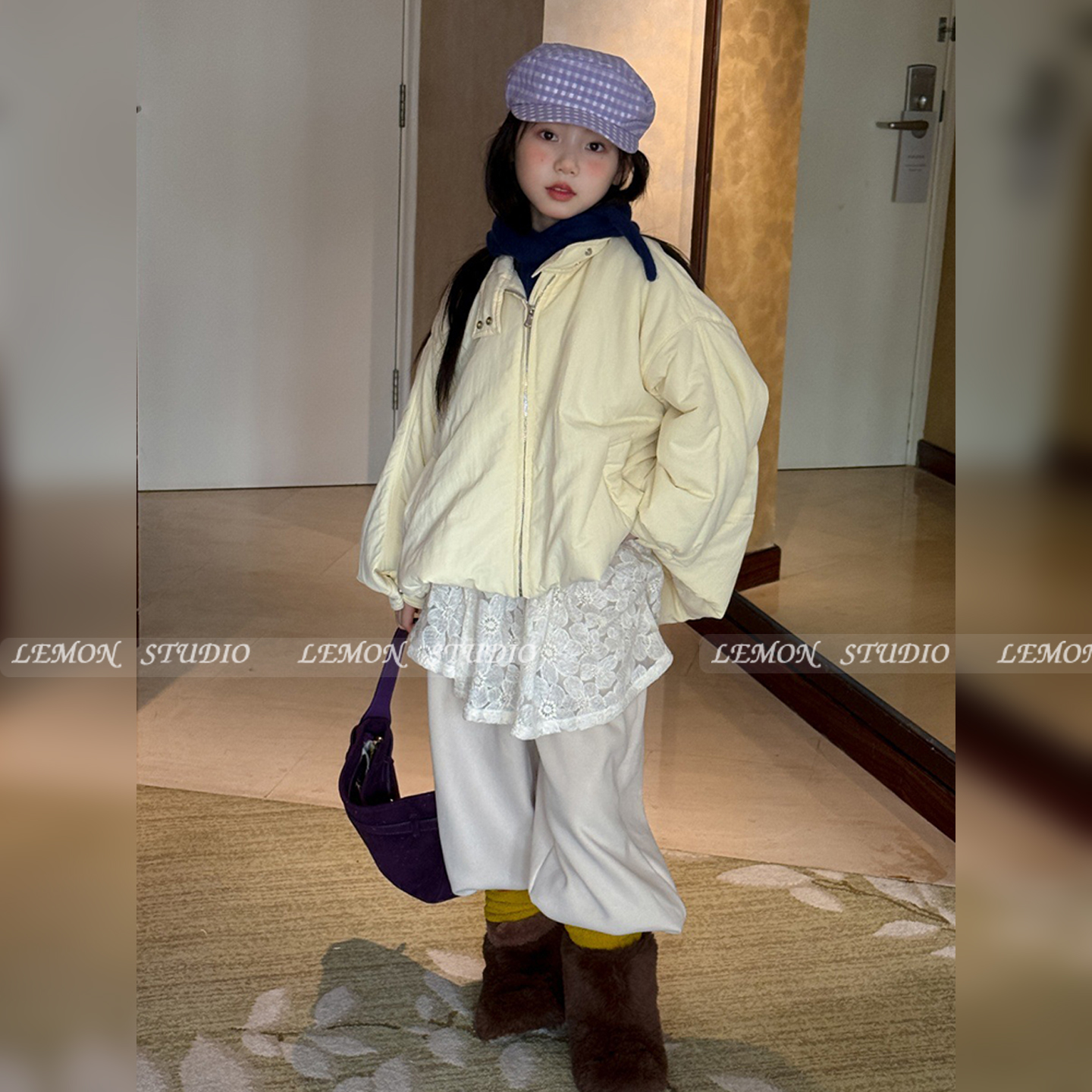 女童棉服加厚保暖外套2025新款