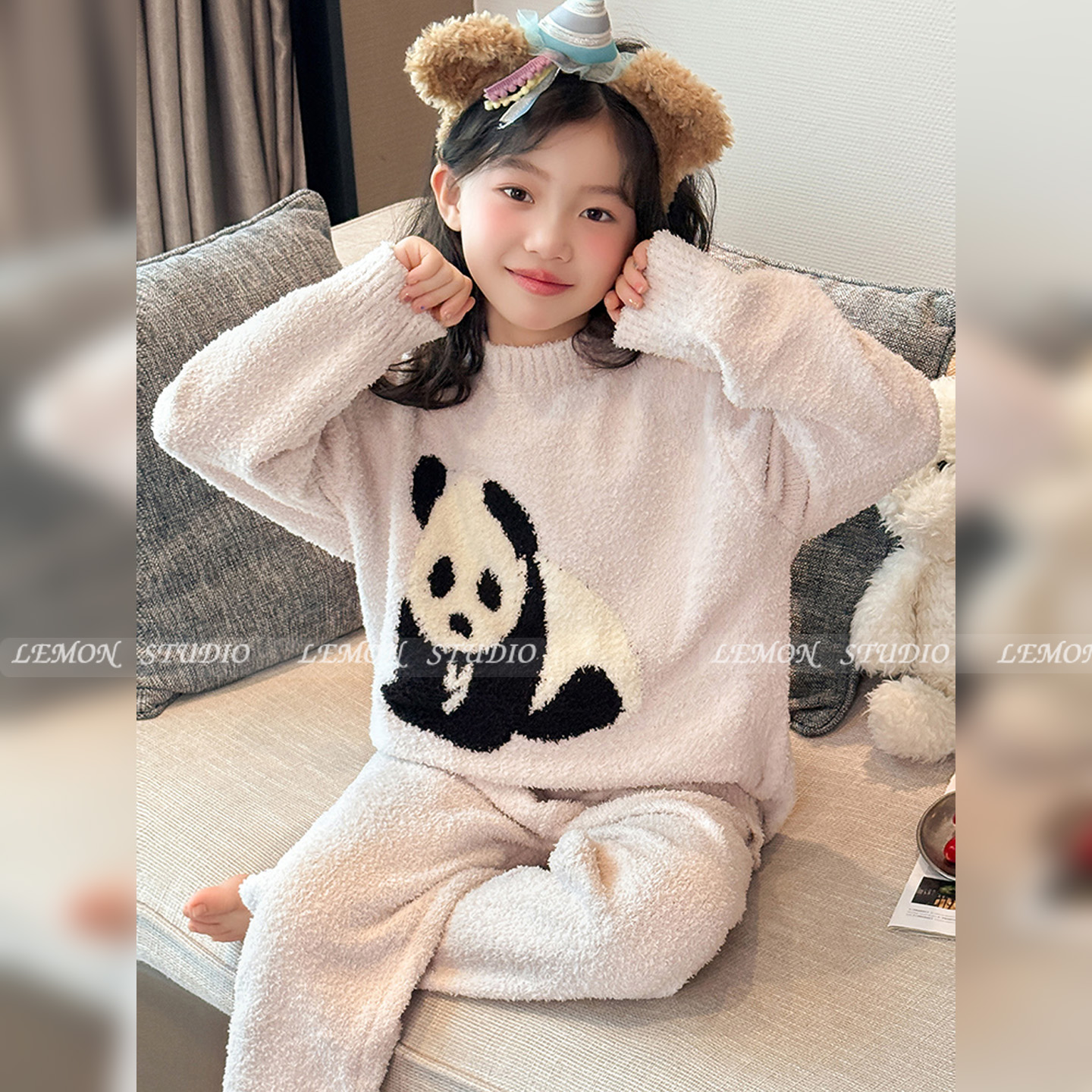 女童睡衣法兰绒家居服珊瑚绒套装