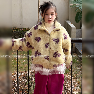 2025新款 Lemon 毛毛衣外套 加绒加厚 Studio女童冬装